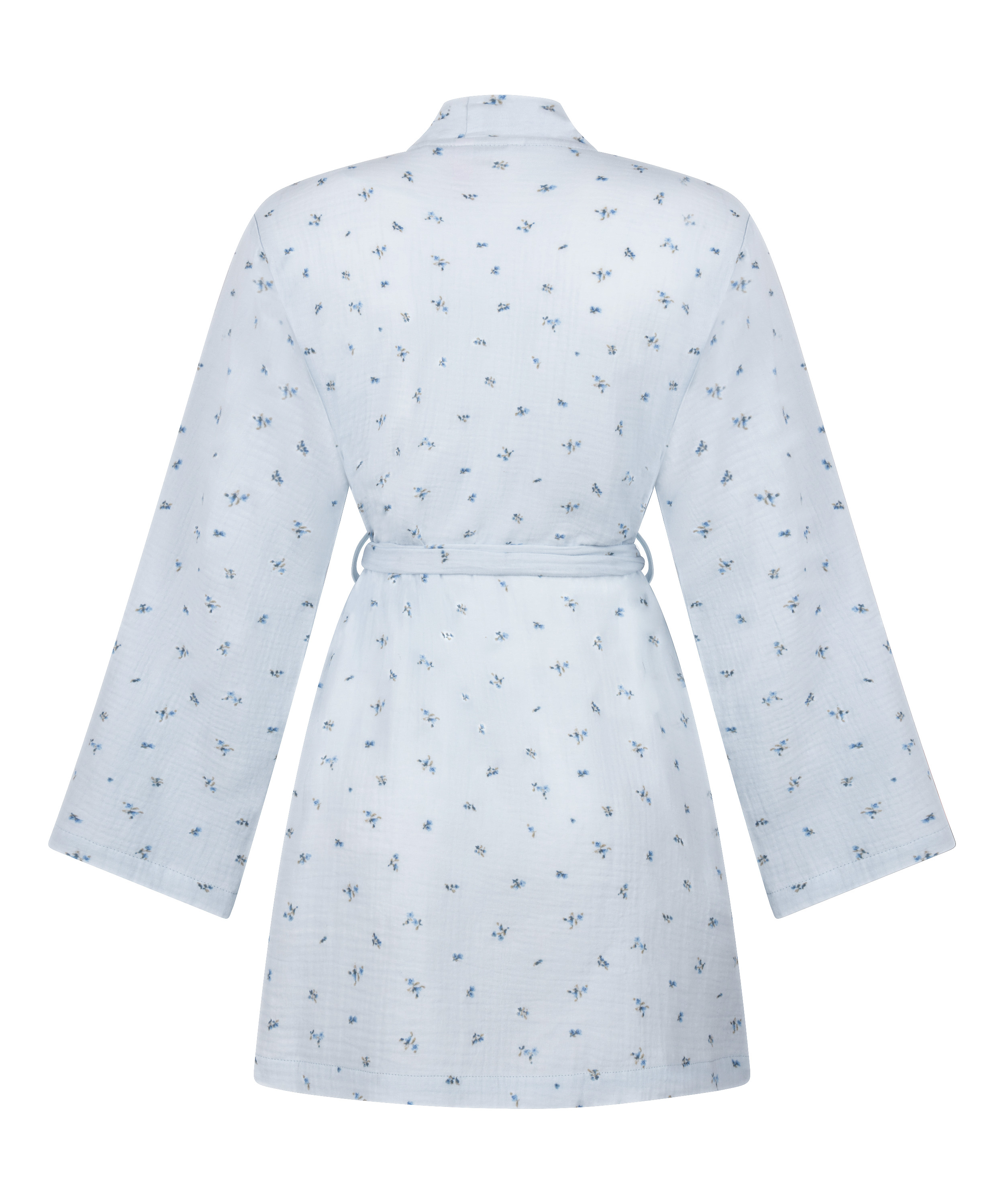 Muslin Robe Short, Blue, main