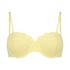 Scallop Padded Strapless Underwired Bikini Top Cup E +, Yellow