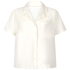 Towel Texture Button-Up Shirt, White