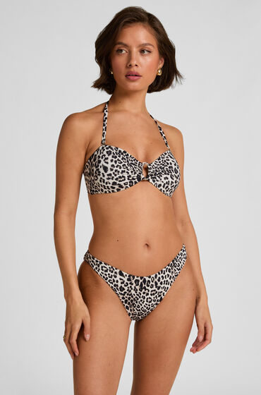 Hunkemöller Highleg Bikini Bottom Leopard Black
