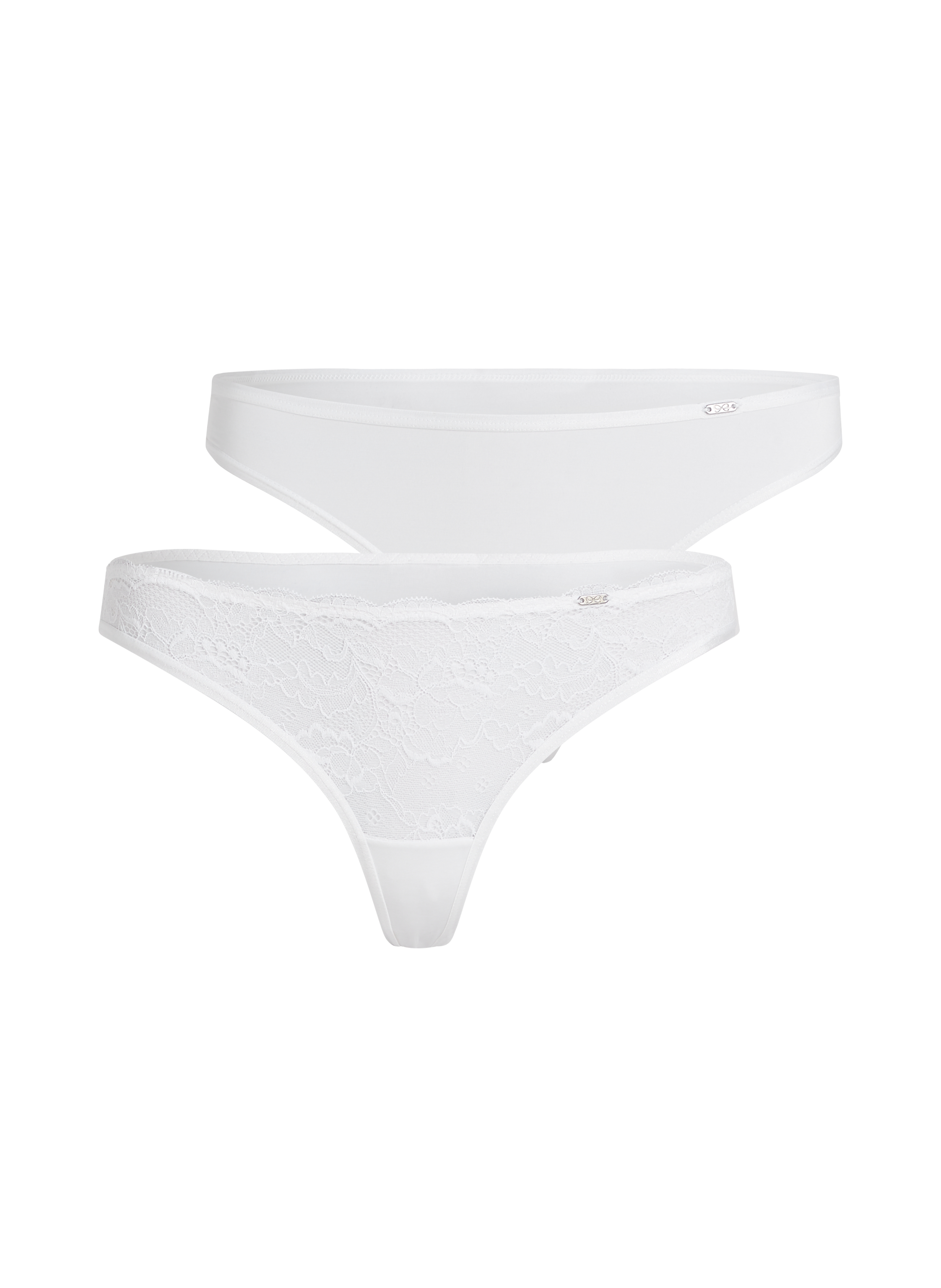 2-pack Angie Thongs, White, main