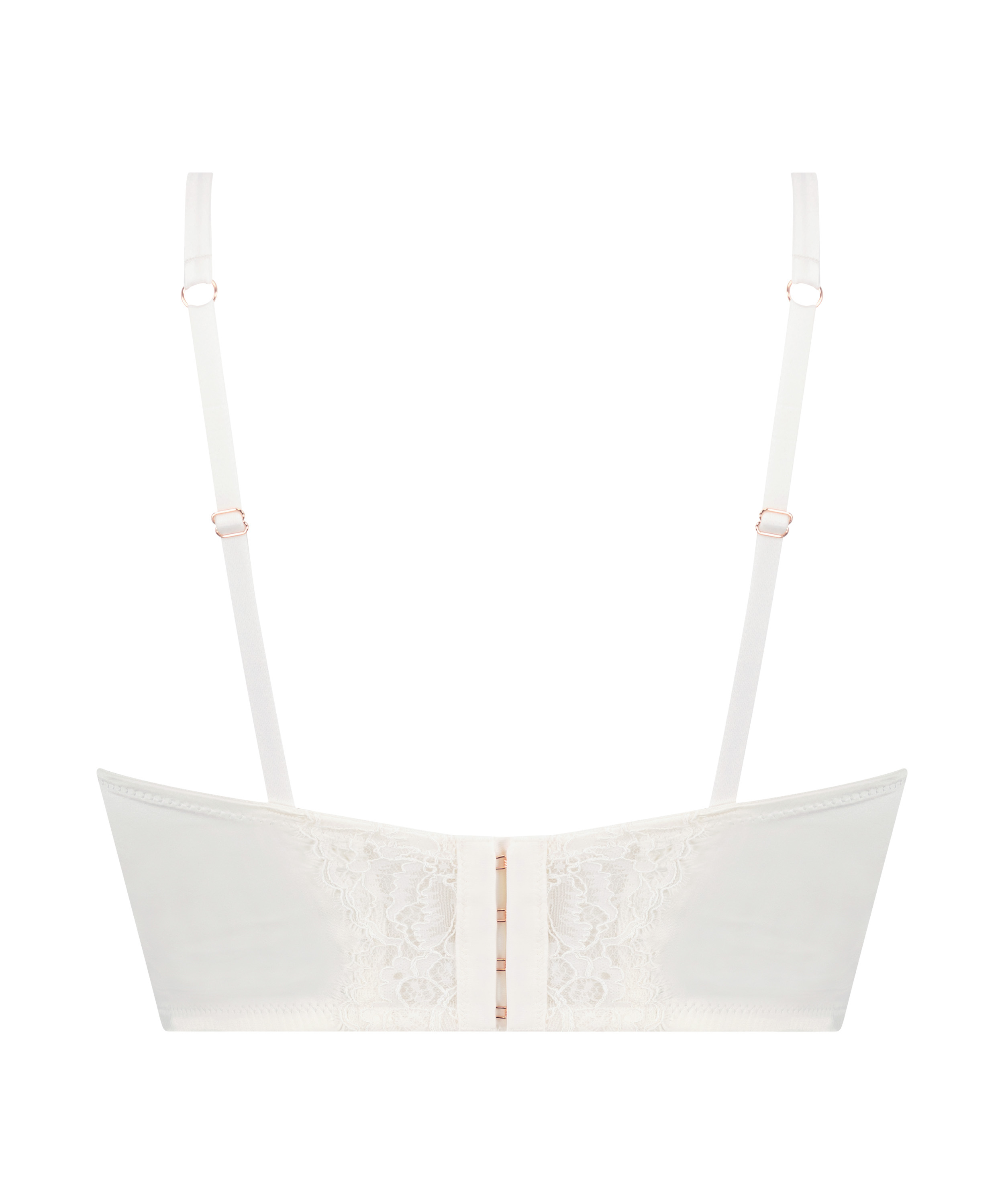 Erika padded longline underwired bra, White, main