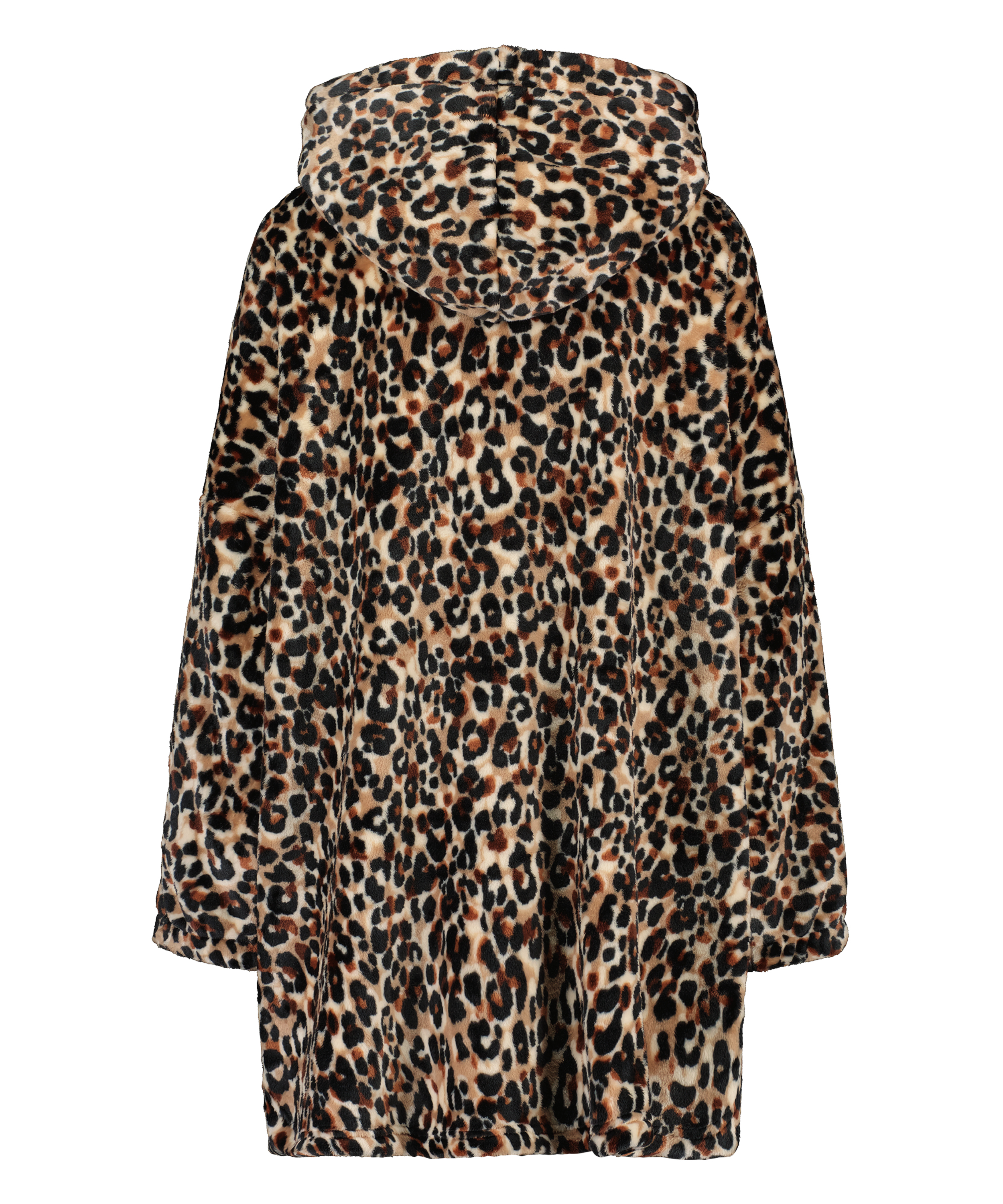 Flannel Fleece Hoodie, Brown, main