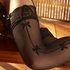 Bow Stockings Rebecca Mir, Black