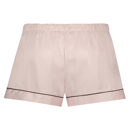 Satin Lace Pyjama Shorts, Pink