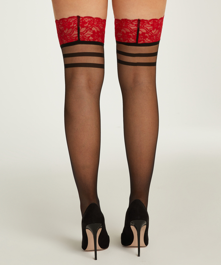 30 Denier Valentina stay-ups, Red