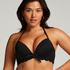Scallop push-up underwired bikini top Cup A - E, Black