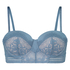 Eden Padded Underwired Longline Strapless Bra, Blue