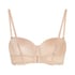 Angie Padded Underwired Strapless Bra, Beige