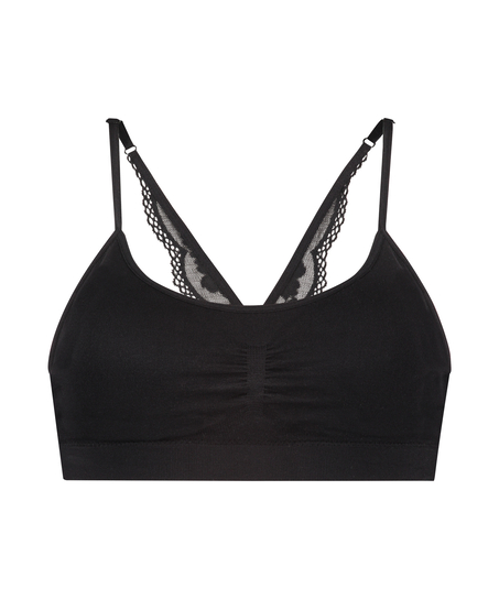 Marine seamless bralette, Black