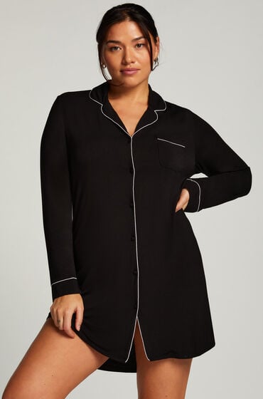Image of Hunkemöller Essential Jersey Shirtdress Black