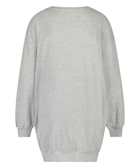 Round Neck Nightshirt, Grey
