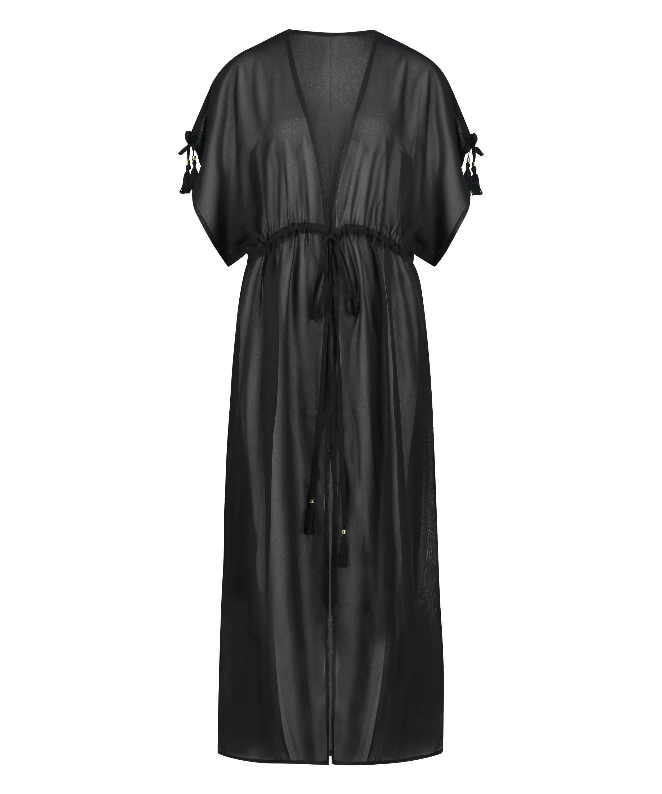 Sheer Kimono, Black, main