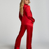 Satin Long-Sleeved Jacket, Red