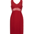 Nora Lace Slip Dress, Red