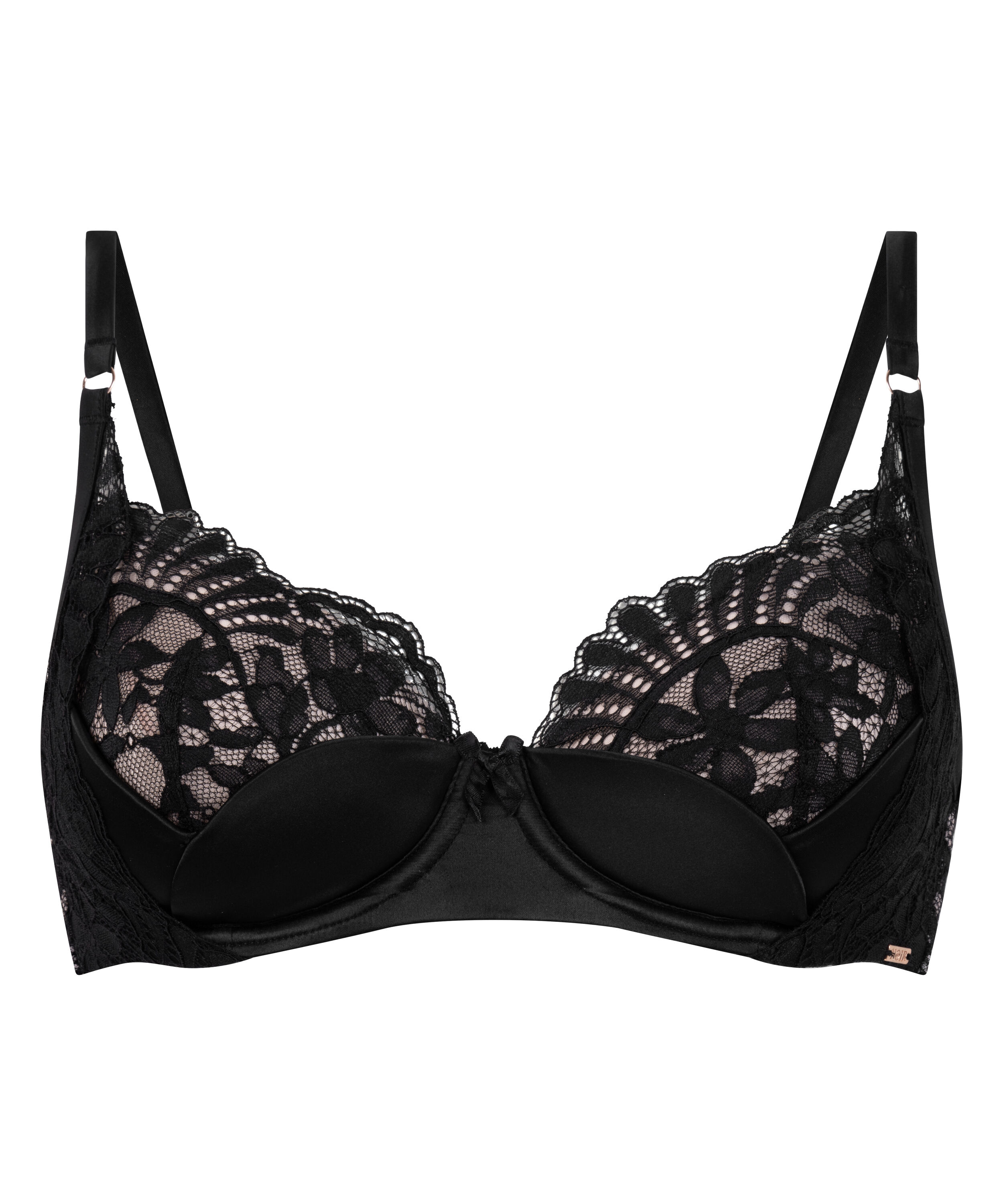 Poppy Padded Underwired Bra, Black