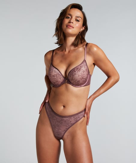 Lea Padded Underwired Push-Up Bra, Purple