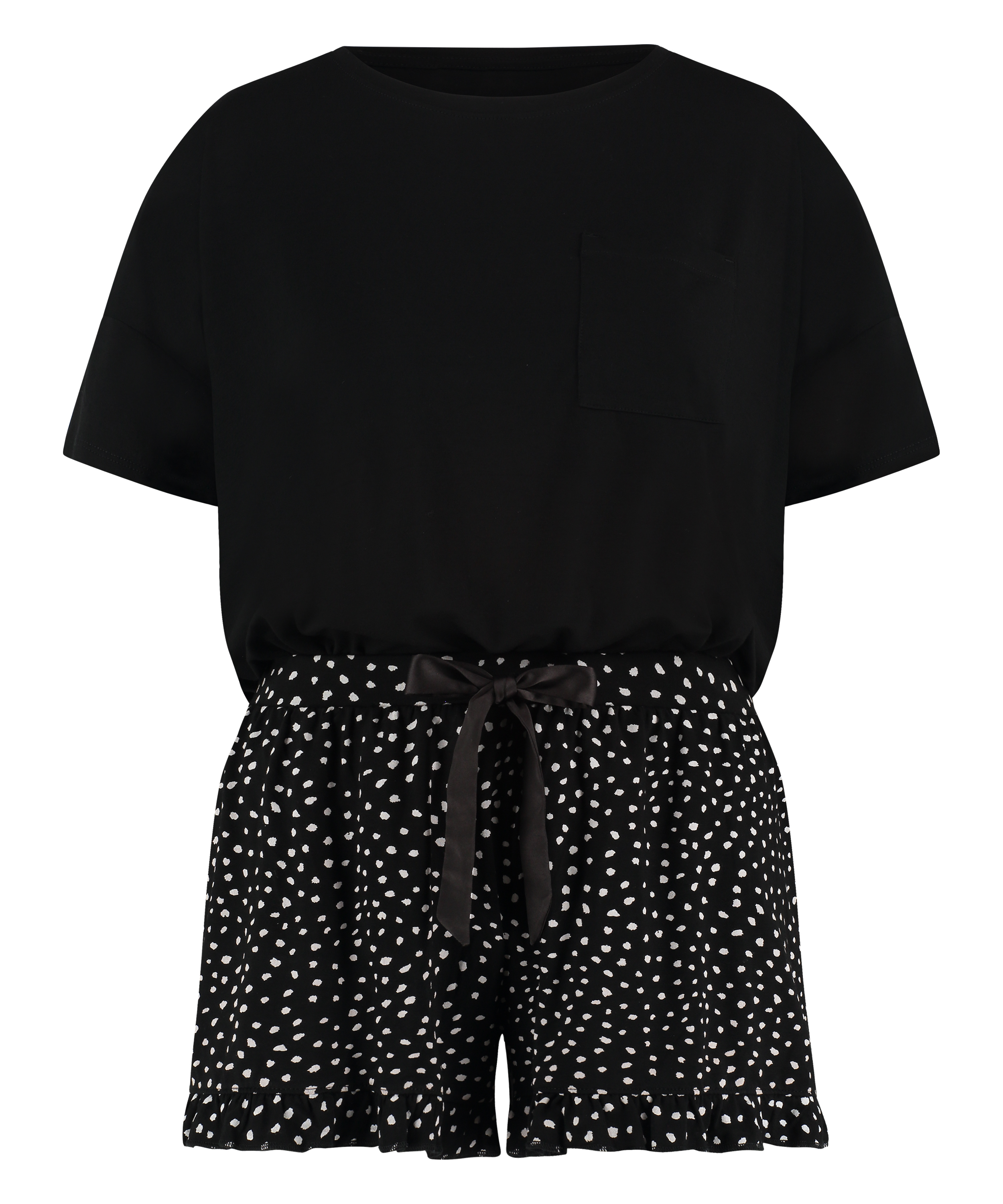 Short Pyjama Set, Black, main