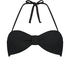 Crinkle Bandeau Bikini Top, Black