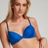 Plunge Padded Underwired Bra, Blue