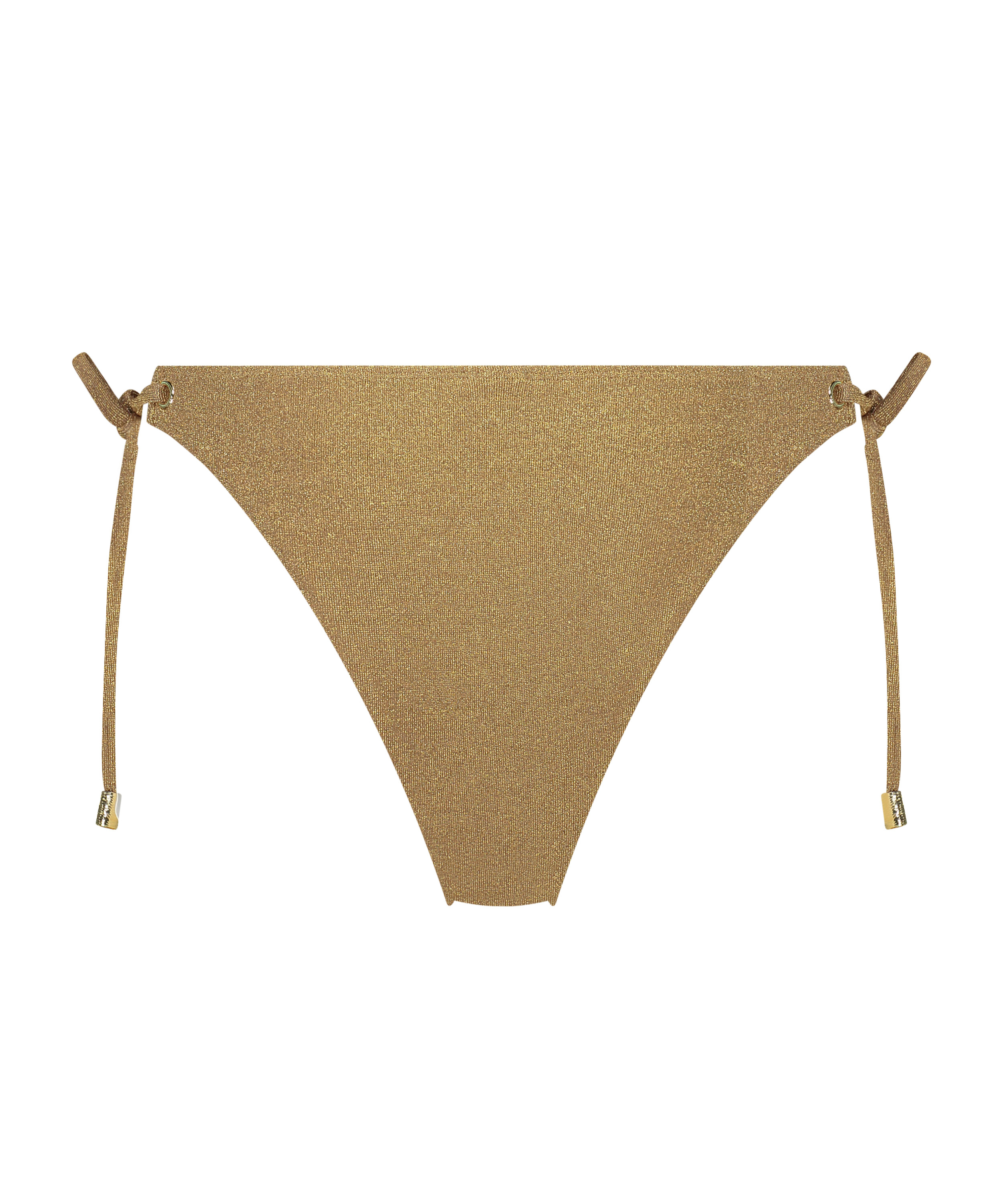 Goldie Shimmer Cheeky Tanga Bikini Bottoms, Yellow, main