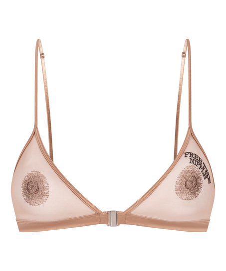 Free The Nipple Bralette, Brown