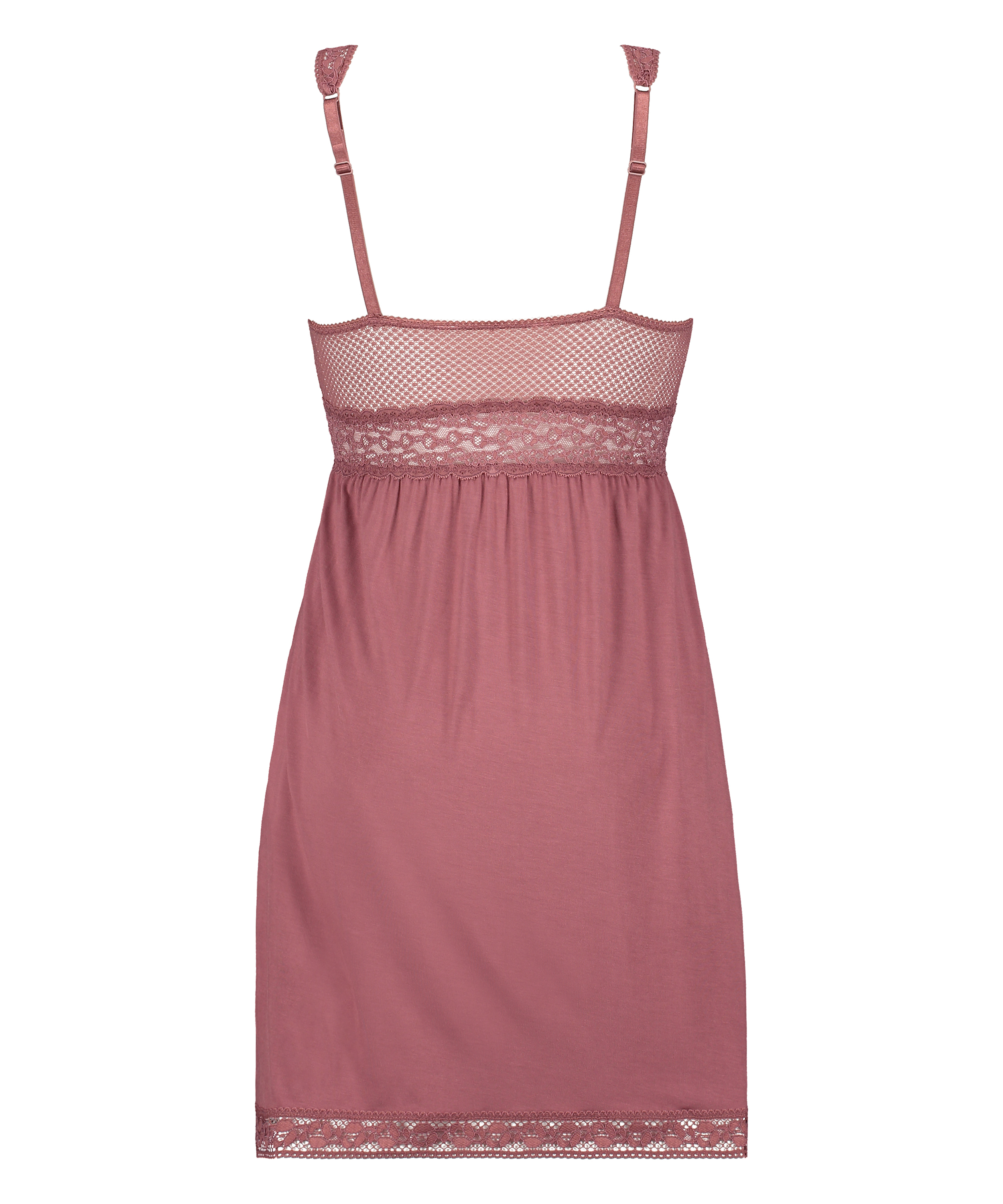 Grafic jersey lace slip dress, Pink, main