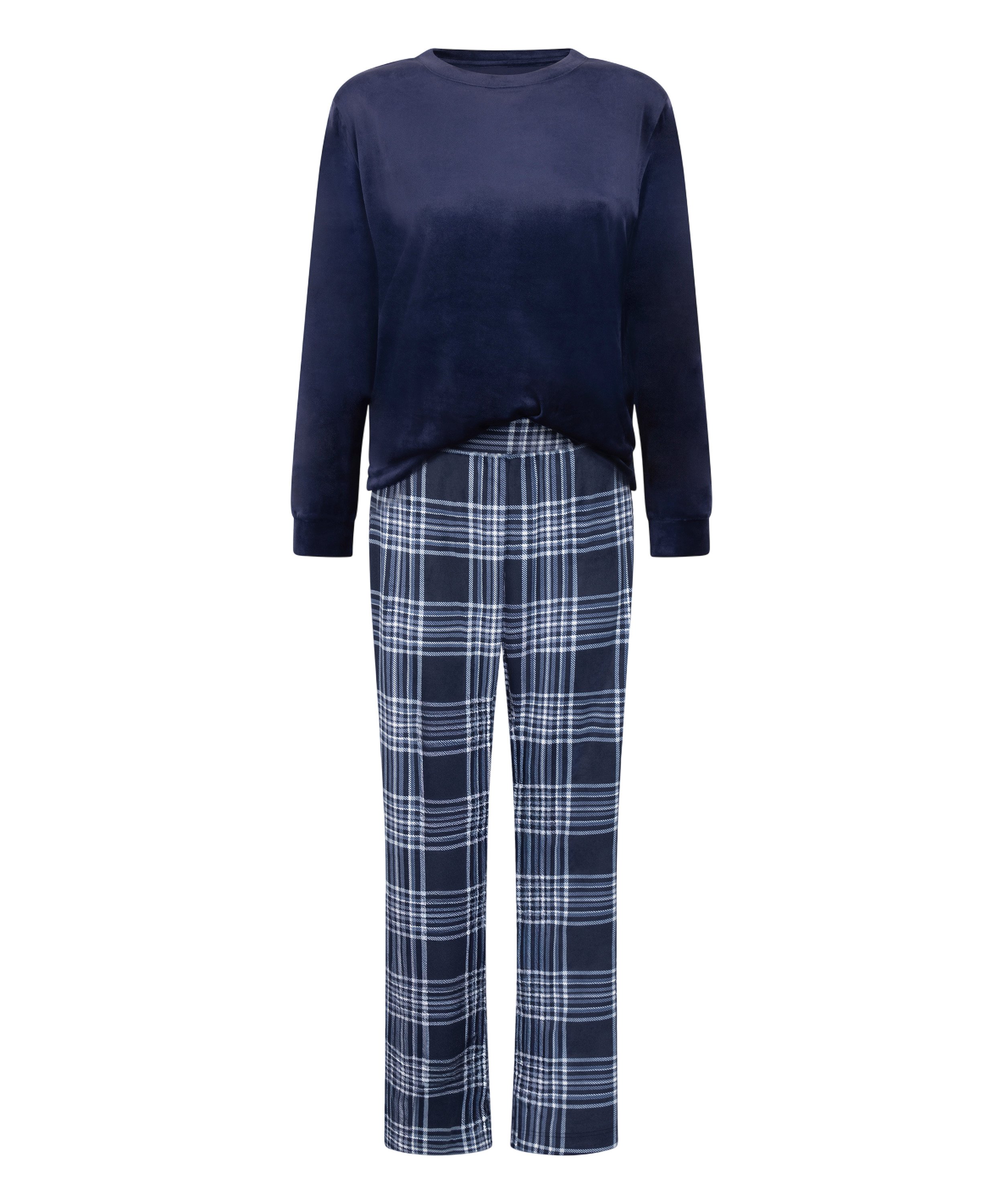 Velvet Pyjama Set, Blue, main