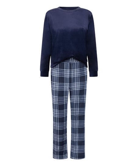 Velvet Pyjama Set, Blue