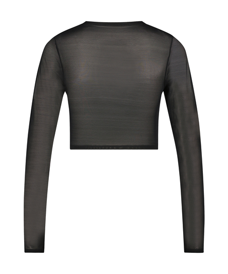 Lia Mesh Top HKM x NA-KD, Black