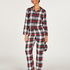 Twill Check Pyjama Set, White