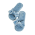 Velours Knot Slipper, Blue