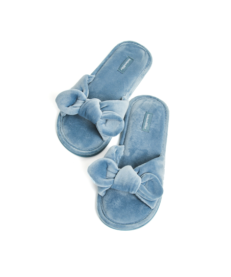 Velours Knot Slipper, Blue