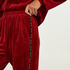 Loosefit Velour Jogging Bottoms, Red