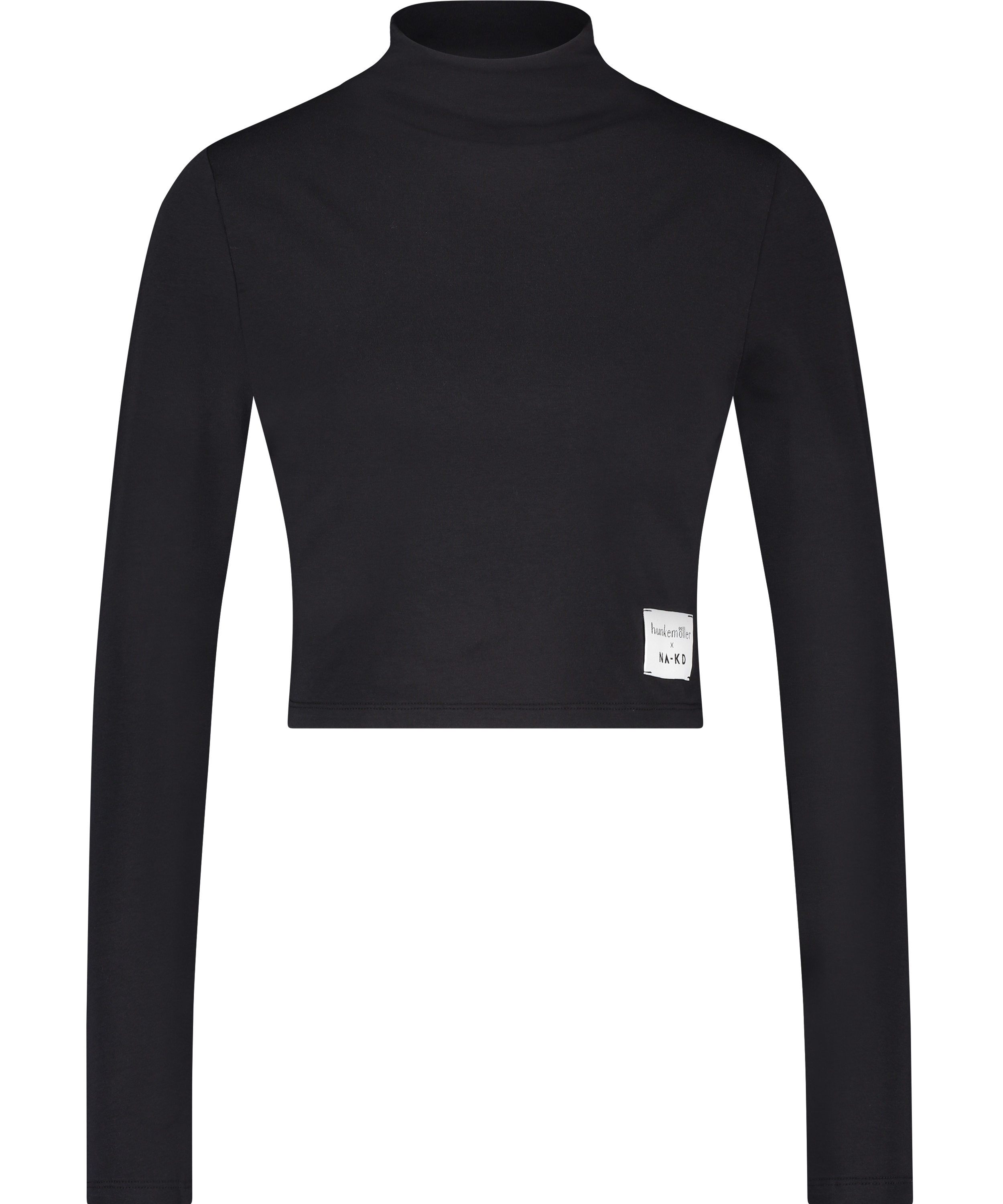 Crop top Lia HKM x NA-KD, Black, main