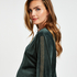 Velvet Shimmer maternity top, Green