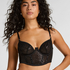 Elle Non-Padded Underwired Longline Bra, Black