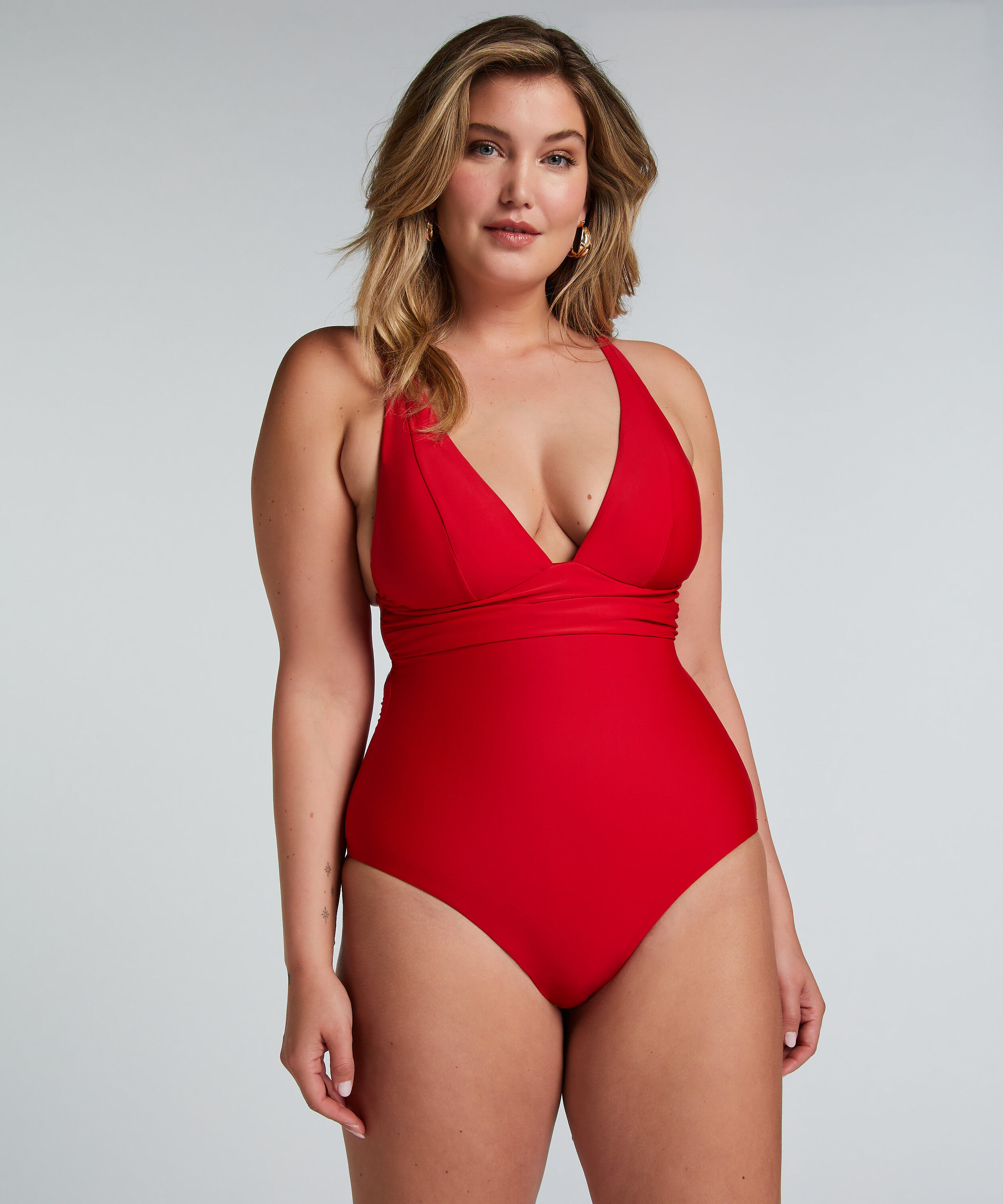 Luxe Shaping Swimsuit, Red