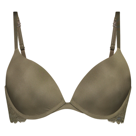 Angie Padded Underwired Push-Up Bra, Green