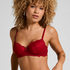 Marine Padded Underwired Bra, Red