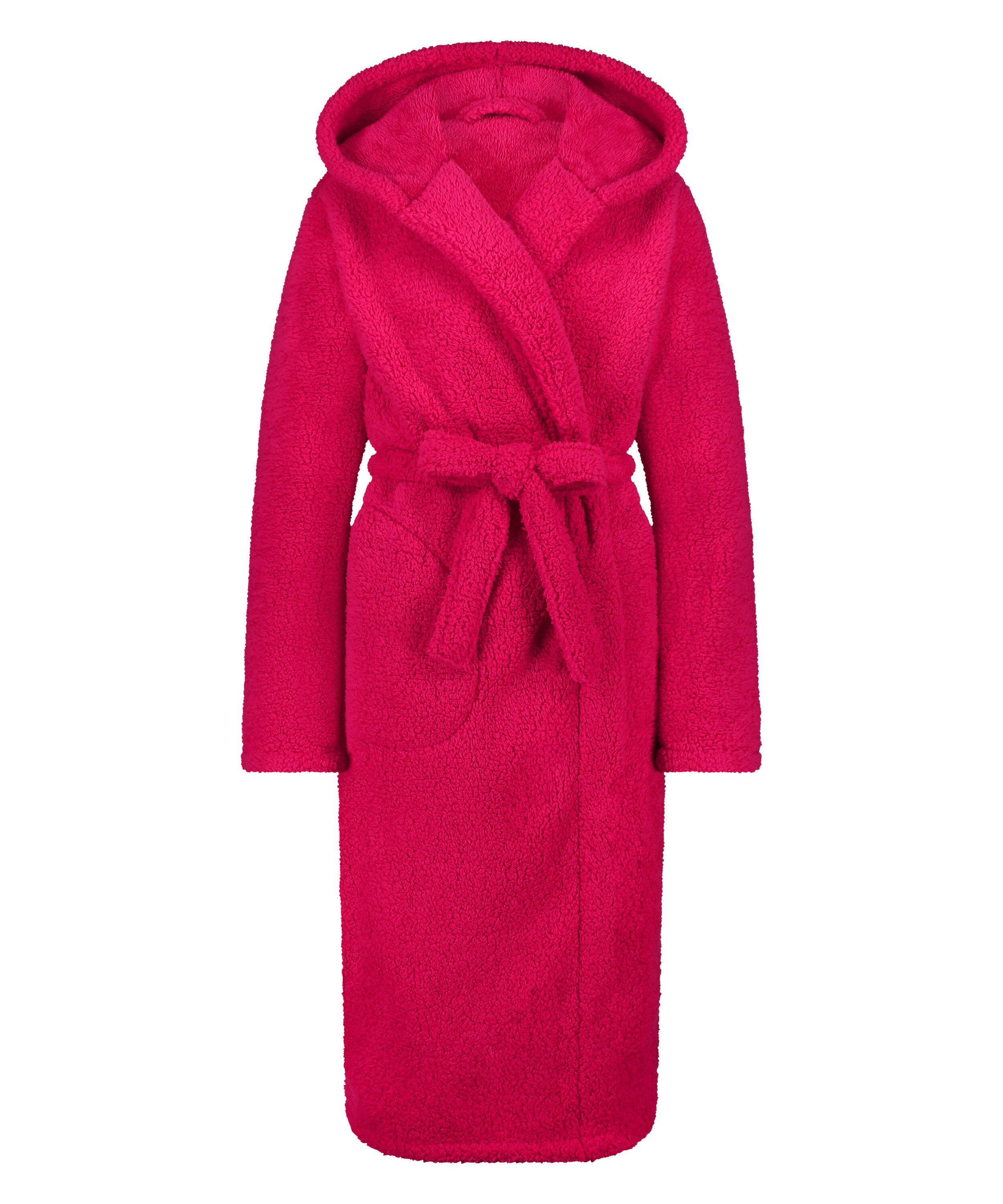 Fleece Bathrobe, Pink