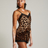 Velvet Shorts Leopard, Black