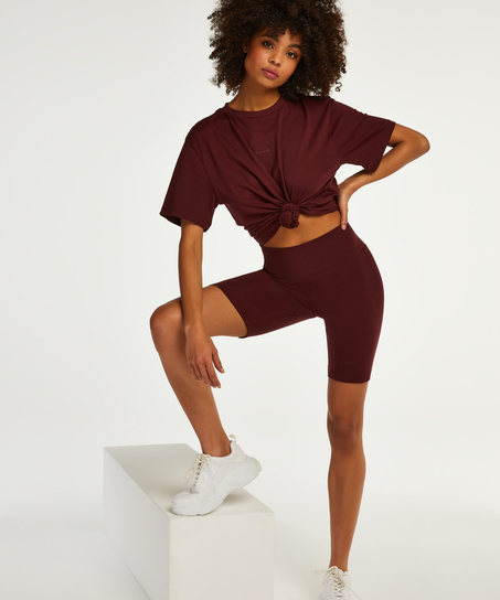 Biker Short Pyjama Set, Red