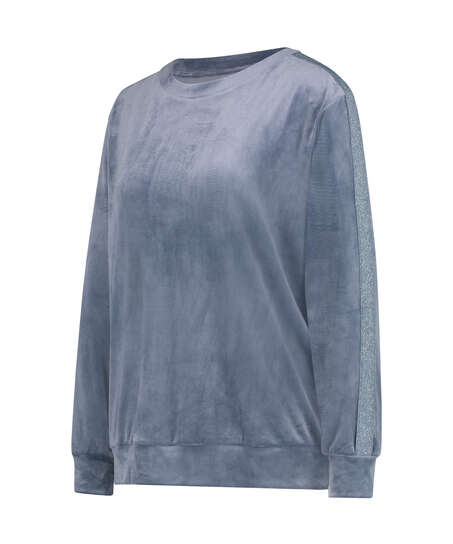 Velvet Shimmer top, Grey