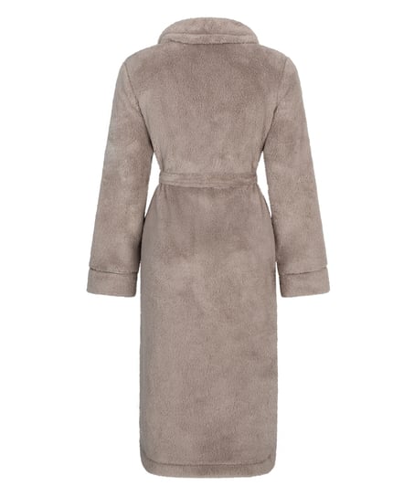 Fleece Bathrobe, Beige