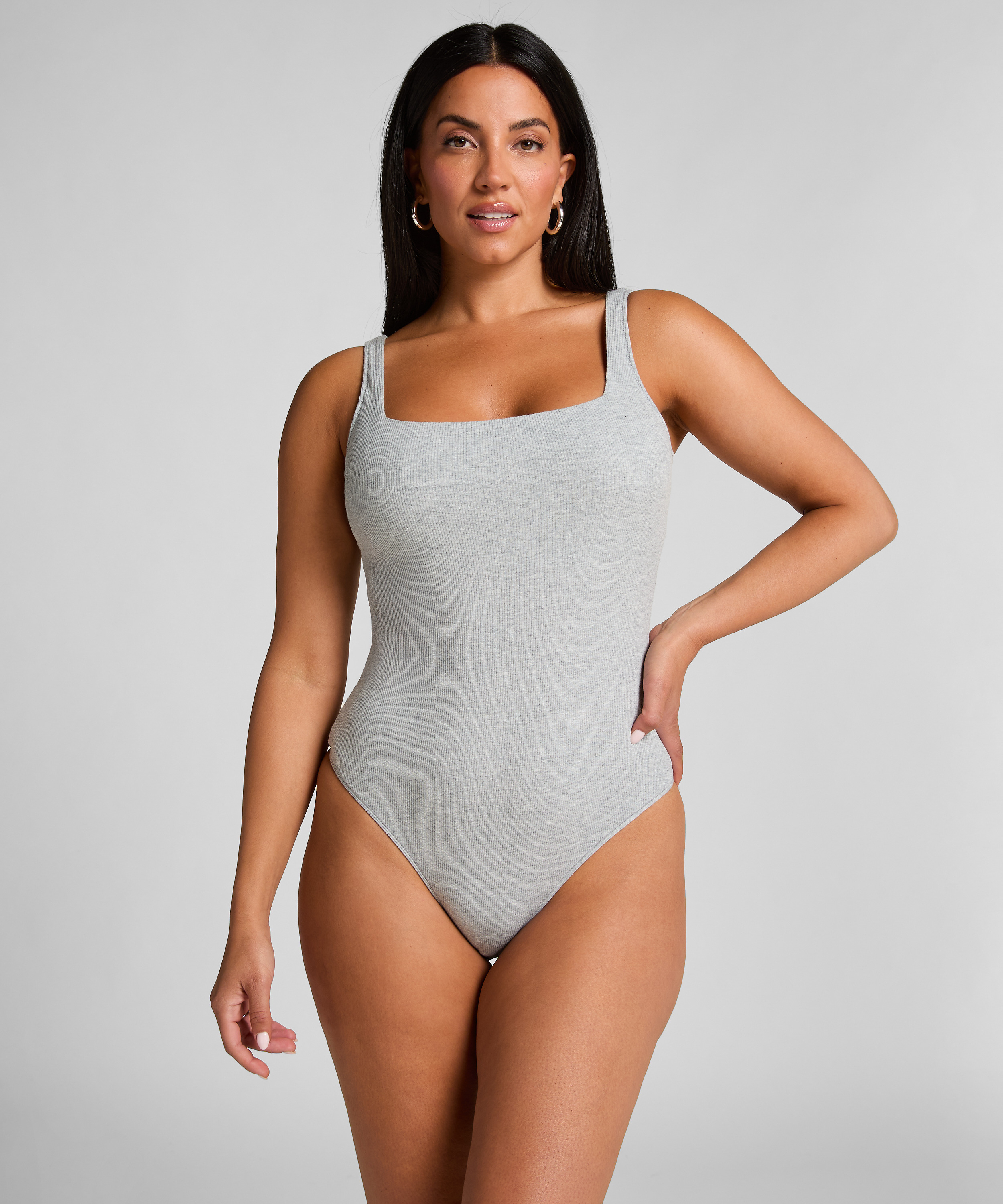 Cotton Rib Body, Grey, main