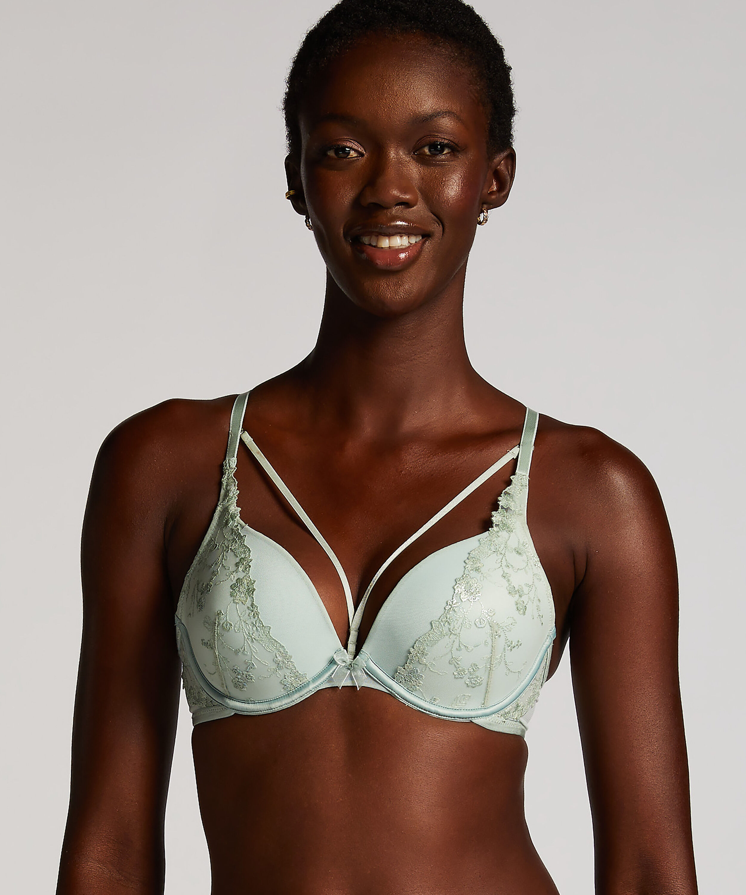 Lillia Padded Push-Up Underwired Bra, Green