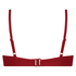 Pagoda non-padded underwired bikini top, Red