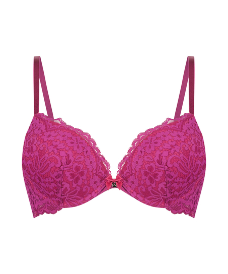 Rose padded push-up bra, Purple
