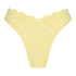 Scallop High-Leg Bikini Bottoms, Yellow
